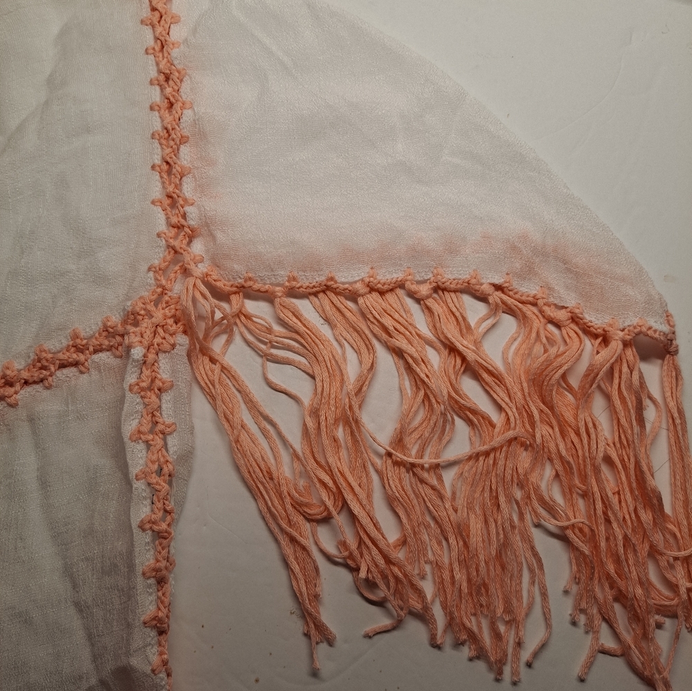 Beach By Exist Crocheted Top With Fringe Women's Size S/M - Picture 6 of 8